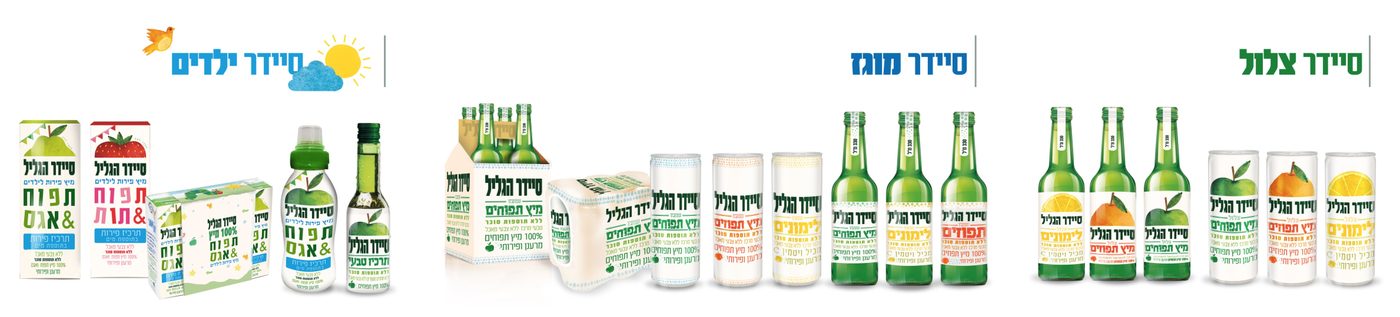 סיידר הגליל: פריסת מוצרים